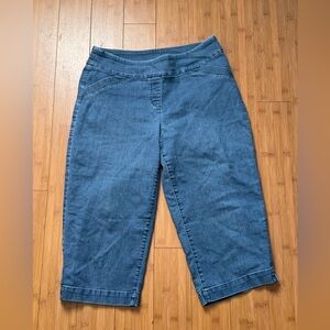 Blue Denim Capri Pants